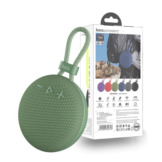 Hoco Wireless Speaker BS60 Exploring Spruce Green